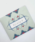 Video of Turquoise flowers letterfold being opened to reveal inside, handmade stationery