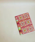 Video flip-through of Stained-glass flowers and stripes A5 notebook, eco stationery made from 100% recycled paper in Berlin