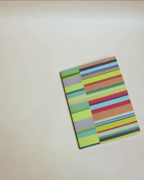 Video flip-through of both side stripes A5 notebook, eco stationery made from 100% recycled paper in Berlin