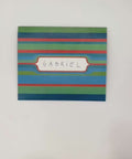 Video of Green stripes letterfold being opened to reveal inside, handmade stationery