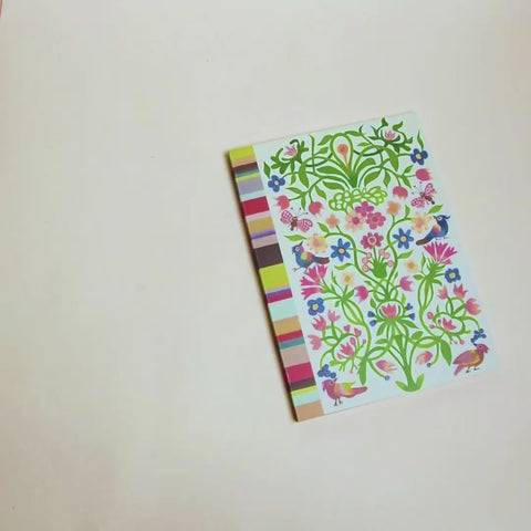Video flip-through of garden and stripes A5 notebook, eco stationery made from 100% recycled paper in Berlin