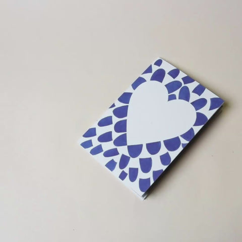 Video flip-through of Lovely on Blue Petals notebook, eco stationery made from 100% recycled paper in Berlin