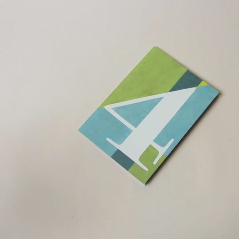 Video flip-through of Numbers notebook, eco stationery made from 100% recycled paper in Berlin
