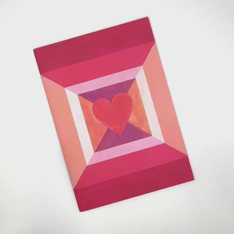 Video flip-through of hearts design notebook, eco stationery made from 100% recycled paper in Berlin