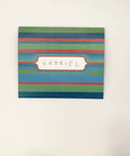 Video of Green stripes letterfold being opened to reveal inside, handmade stationery