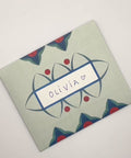 Video of Turquoise flowers letterfold being opened to reveal inside, handmade stationery