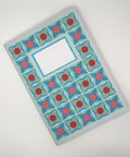 Video flip-through of lilac flowers design notebook, eco stationery made from 100% recycled paper in Berlin