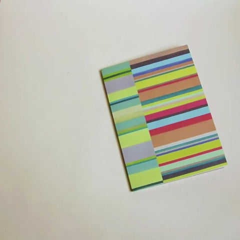 Video flip-through of both side stripes A5 notebook, eco stationery made from 100% recycled paper in Berlin
